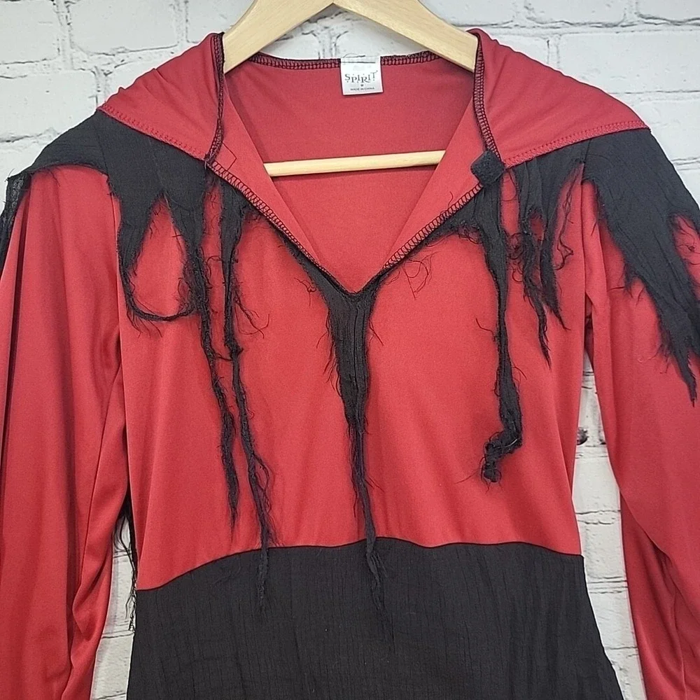 Spirit Halloween Kids Sz M Devilish Demon Costume Hooded no Mask